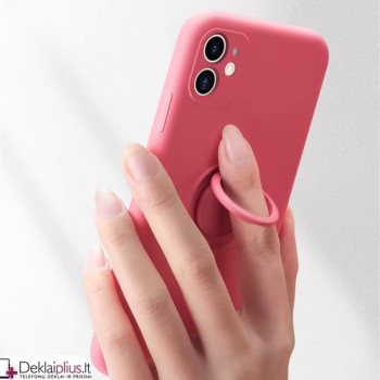 Silikoninis dėklas su žiedu ir kameros apsauga - bordo spalvos (Apple Iphone 11) Silikoninis dėklas su žiedu ir kameros apsauga - bordo spalvos (Apple Iphone 11)